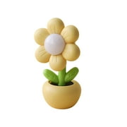 Dadatutu 4  Cartoon Flower Night Light Battery Operated, Mini Bedside Lamp Adjustable Cute Flower Light Kids Bedroom Decor Children Gifts
