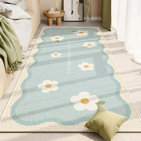 Dadatutu Area Rug, Cute Rugs for Living Room, 24"X62" Thin Area Rug for Bedroom Living Room, Rubber Backing Non-Slip for Livingroom, Bedroom, Office