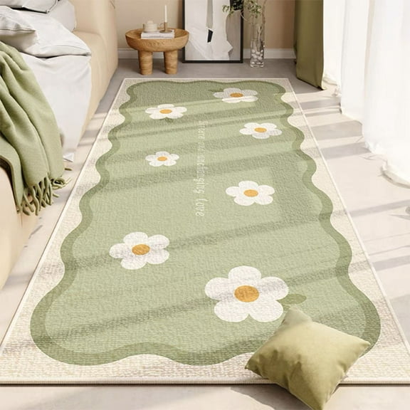 Dadatutu Area Rug, Cute Rugs for Living Room, 24"X62" Thin Area Rug for Bedroom Living Room, Rubber Backing Non-Slip for Livingroom, Bedroom, Office