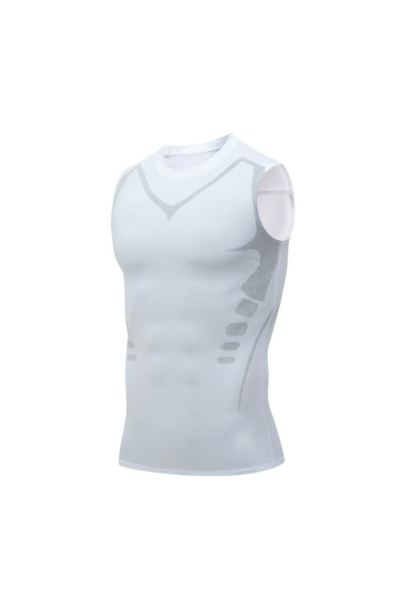 Compression Shirts for Men, Men Slimming Body Shaper Ionic Vest, Guys Men Chest Gynecomastia Compression Top for Men, Sports Fitness Shaping Tank Top, Show Perfect Figure
