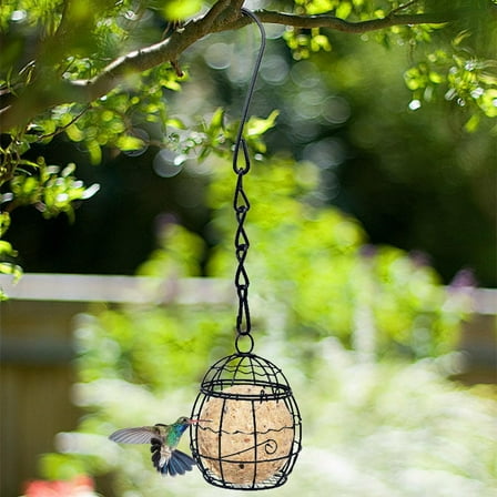 Dadatutu Hanging Ball Bird Feeder, Metal Hook with Balls for Wild Birds, Sparrows, Finches