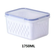 Dadatutu Large Food Storage Containers for Refrigerator Organizer, Fruit Vegetable Storage Containers, Produce Storage with Lid and Colander for Salad, Berries, Lettuce, Watermelon Storage Bpa-Free