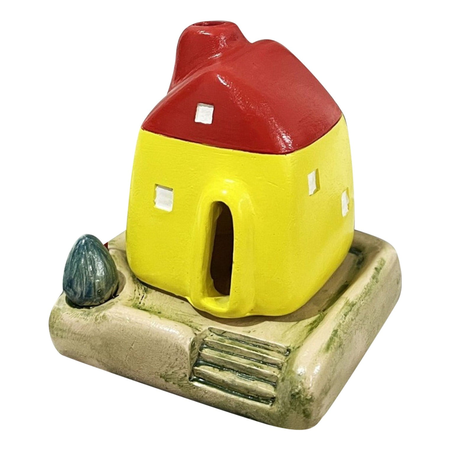 Dadatutu Small House with Yard Incense Resin Ornament Home Bedroom