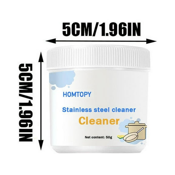 Dadatutu Stainless Steel Kitchenware Cleaning Powder, Kitchen Bathroom Cleaning Powder, Multi-Purpose Oil Cleaner Remover, Soak to Clean Greasy Dirt, Kitchenware Cleaning Agent