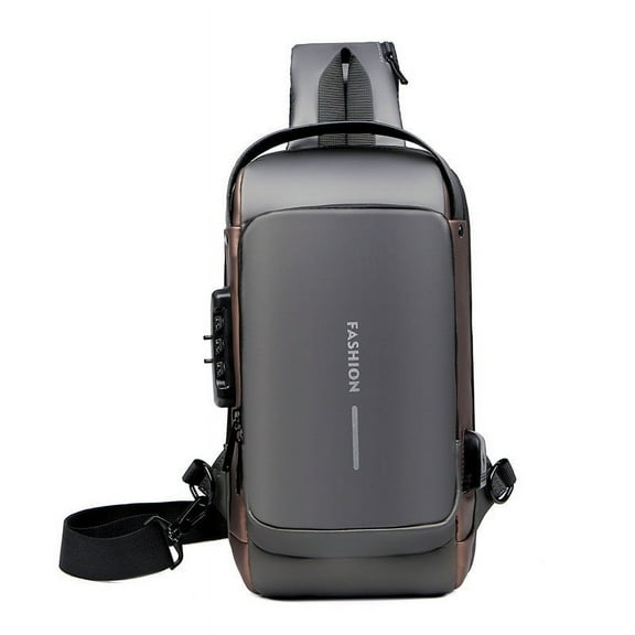 Dadatutu Waterproof Anti-Theft USB Backpack, Chest Bag with Lock & USB Port