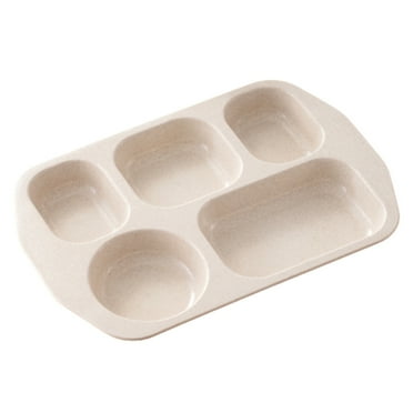 Dadatutu Wheat Straw Plate, Divided Plates Tray, Dinner Plates, Reusable, Assorted Colors Dinnerware, Microwave & Dishwasher Safe, Healthy for Adult