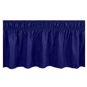 Dadatutu Wrap Around Brushed Polyester Microfiber Bed Skirt with Adjustable Elastic Belt, Pleated Dust Ruffle with 15 Inch Drop, Bed Frame Cover, Wrinkle & Fade Resistant