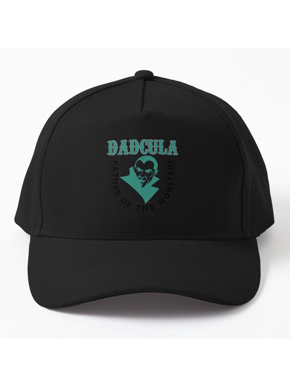 Dadcula Baseball Hat, Vampire Father Wordplay Character Graphic Design, Classic Cap