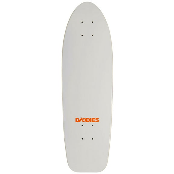 Daddies Logo Cruiser Skateboard Deck - White