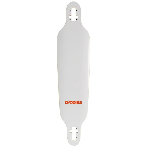 Daddies Logo Drop-Thru Longboard Deck - White