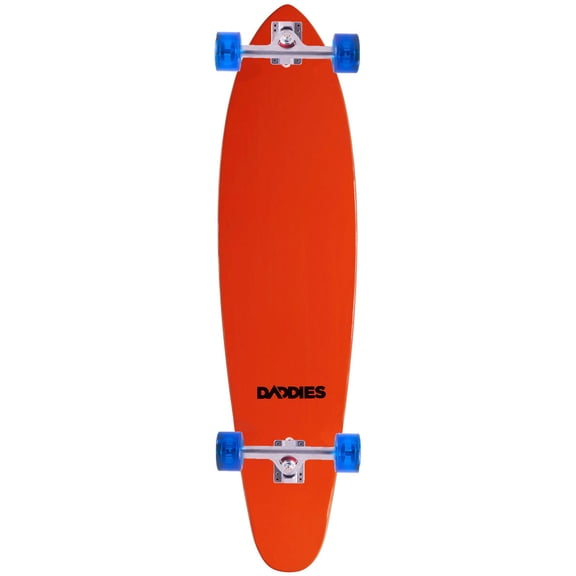 Daddies Logo Kicktail Longboard Complete - Orange