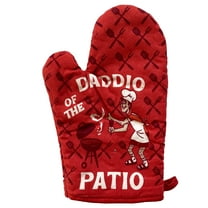 Daddio of The Patio Oven Mitt Funny Backyard BBQ Grilling Fathers Day Kitchen Glove