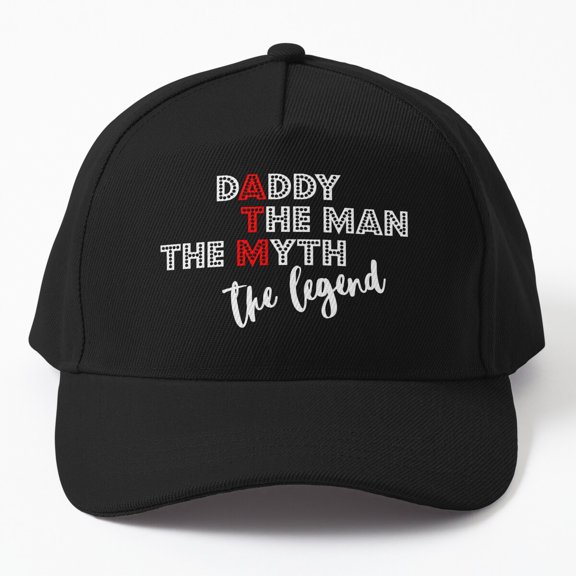 Daddy ATM Baseball Cap, Man Myth Legend Family Finance Wordplay Design, Classic Hat
