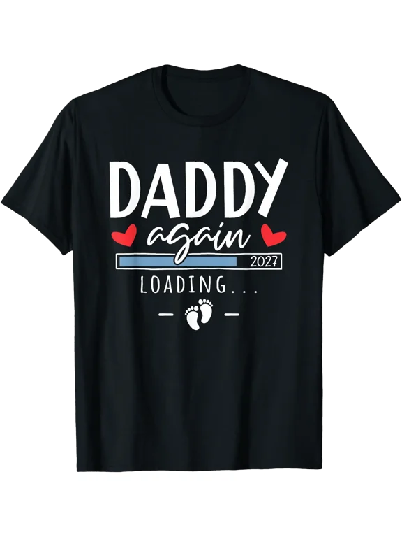 Daddy Again 2027 - Funny 2nd Pregnancy Announcement for dad T-Shirt, Unisex T-Shirt