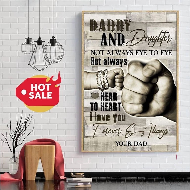 Daddy And Daughter Love Forever And Always Home Decor Office Wall Art ...