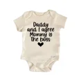thumbnail image 1 of Daddy And I Agree Mommy Is The Boss Baby Boy Girl Clothes Infant Bodysuit Cute Baby Onesie, BABY BODYSUIT LAT 4424, 1 of 3