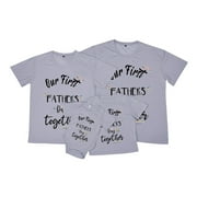 YUEQMVL Daddy And Me Family Matching Outfits Mama Papa Mini Letter T Shirt Tops Father's Day Shirts Mother Father Dad And Son Baby Family Photoshoot Clothes Set Family Matching Pajamas Christmas Set Pajamas