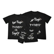 YUEQMVL Daddy And Me Family Matching Outfits Mama Papa Mini Letter T Shirt Tops Father's Day Shirts Mother Father Dad And Son Baby Family Photoshoot Clothes Set Snowman Pajamas for Family Pajama Pants for