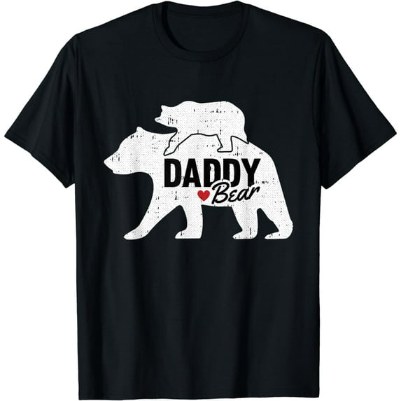 Daddy Bear Fathers Day Cute Baby Cub Papa Dad-a Pops T-Shirt