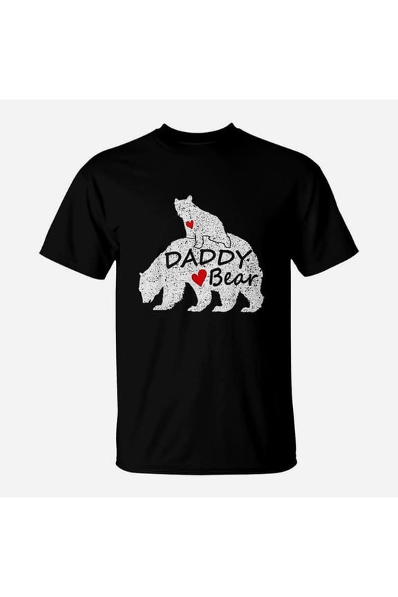 Daddy Bear With 1 One Cub Dad Fathers Day TShirt
