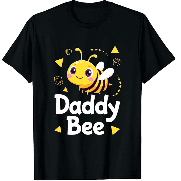 Daddy Bee Cute Cartoon Bumblebee Fathers Day T-Shirt for Men