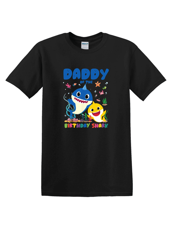 Daddy Birthday Shark Family Graphic T-Shirt