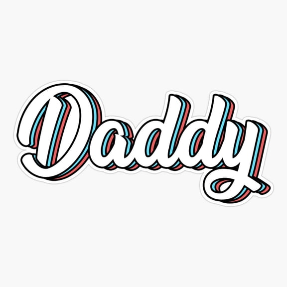 Daddy Bold Minimal Typography Sticker