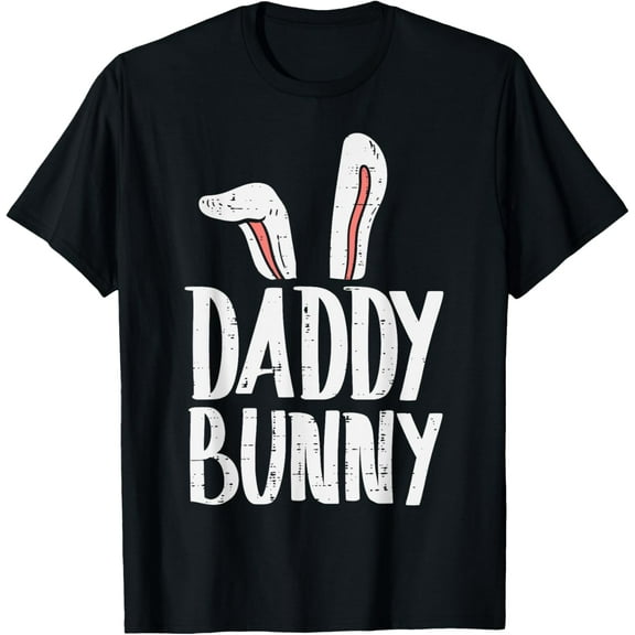 Daddy Bunny Ears Easter Family Matching Dad Father Papa Men T-Shirt100% cotton