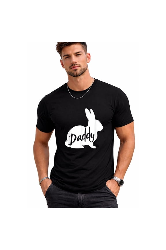 Daddy Bunny Rabbit Father Dad Easter Mens T-Shirt