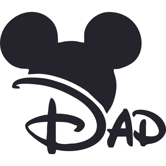 The Daddy Cartoon Character Wall Art Vinyl Sticker Design Decal Girl Boy Kids Bedroom Nursery Kindergarten Fun Home Children Room Decor Sticker Wall Art Vinyl Decor Size (10x8 inch)
