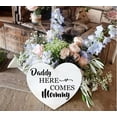 thumbnail image 1 of Daddy Here Comes Mommy Wedding Sign for Ring Bearer Flower Girl Sign Rustic Shabby Chic Vintage Primitive Country Style Wedding Heart Shaped Sign Wedding Ceremony Decorations Wedding Engagement Gift, 1 of 5