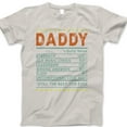 thumbnail image 1 of Daddy Daily Value T-Shirt – Funny Nutrition Label Graphic Tee for Dad, Best Job Ever Father’s Day Gift, Cute Dad Joke Shirt, Fatherhood Humor Apparel, Cool Casual T-Shirt for Men, 1 of 7