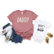 VELTO Daddy Daughter Shirt, Father's Day T-shirt, Daddy's Girl Shirt, Father Daughter Shirt, Daddy and Me Tee, Baby Girl Shirt, Dad Shirt, F4522 All Size S-5Xl