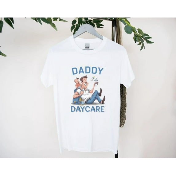 Daddy Daycare Funny New Dad Parenting Tribute Design T-Shirt, for men & women, up to size 5XL