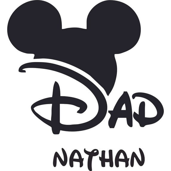 The Daddy Design Customized Wall Art Vinyl Decal - Custom Vinyl Wall Art - Personalized Name - Baby Girls Boys Kids Bedroom Decal Room Wall Art Stickers Decoration Size (10x8 inch)