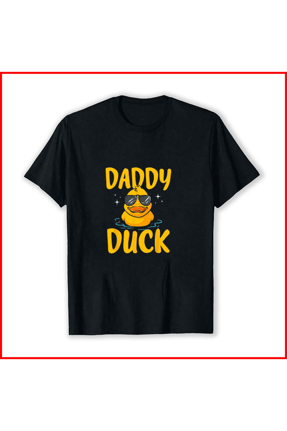 Daddy Duck and Ducklings Retro Rubber Duck Graphic Unisex T-Shirt, up to Size 5XL