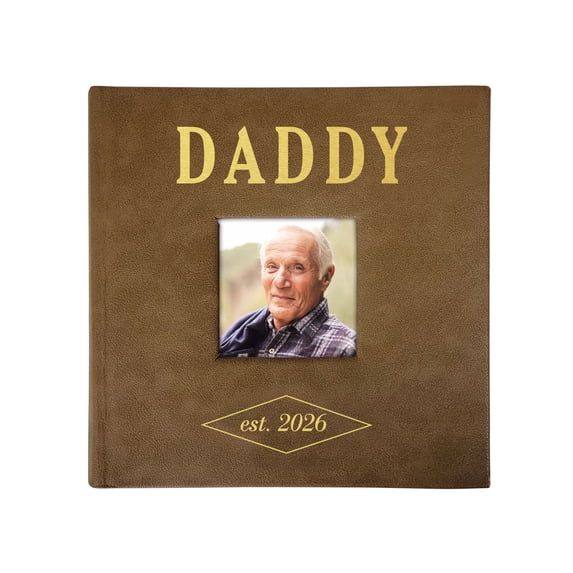 Daddy EST. 2026 Photo Album – Personalized 200-Photo New Dad Gift