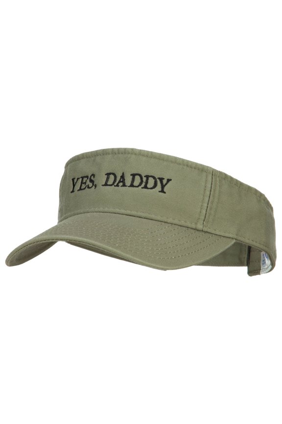 Daddy Embroidered Pro Style Cotton Washed Visor - Olive OSFM