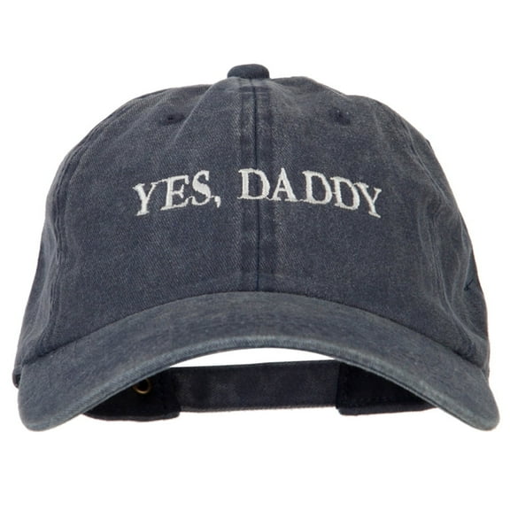 Daddy Embroidered Unstructured Dyed Cotton Cap - Navy OSFM