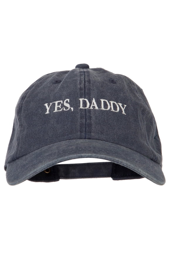 Daddy Embroidered Unstructured Dyed Cotton Cap - Navy OSFM