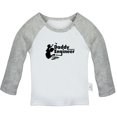 thumbnail image 1 of Daddy Engineer Funny T shirt For Baby, Newborn Babies T-shirts, Infant Tops, 0-24M Kids Graphic Tees Clothing (Long Gray Raglan T-shirt, 6-12 Months), 1 of 4