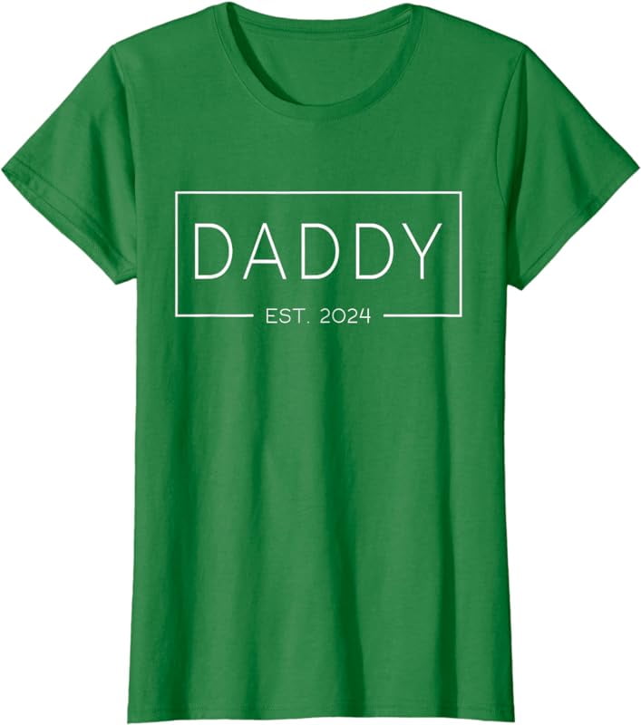 Daddy Est 2024 Promoted To Dad Father's Day 2024 New Daddy TShirt