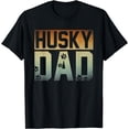 thumbnail image 1 of Daddy Fathers Day Pet Husky Dad Dog Lover Siberian Husky T-Shirt, 1 of 3