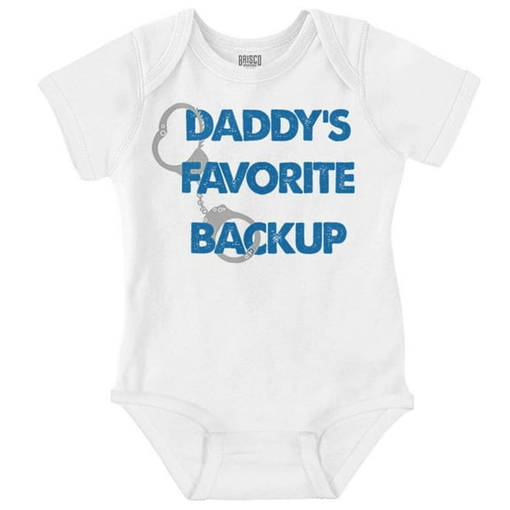 Daddy Favorite Backup Police Parent Romper Boys or Girls Infant Baby Brisco Brands 12M