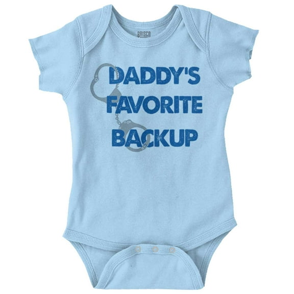 Daddy Favorite Backup Police Parent Romper Boys or Girls Infant Baby Brisco Brands 6M