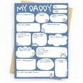 thumbnail image 1 of My Daddy Fill-in-the-Blank Card – Customizable Father’s Day Card for Kids – Unique Gift for Dad with Fun Questions & Note Space – Perfect for Celebrating Fatherhood, 1 of 3
