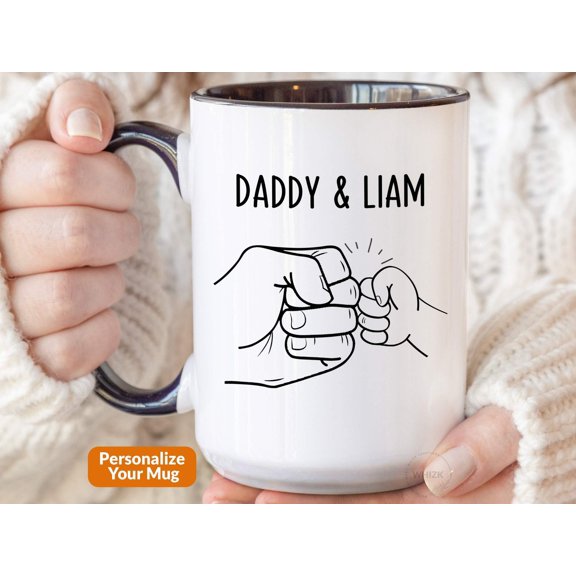 Daddy Fist Bump Mug Soon To Be Dad Gifts For Daddy Personalized Fathers Day Gift First Tim