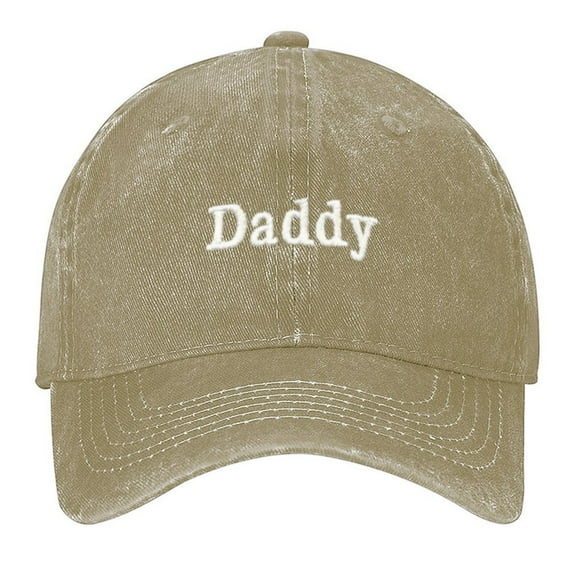 Daddy Hat Print Vintage Wash Dad Hat Adjustable Curved Brim Baseball Cap,Made In USA,Casual Outdoor Sports Fishing Cap for Men and Women