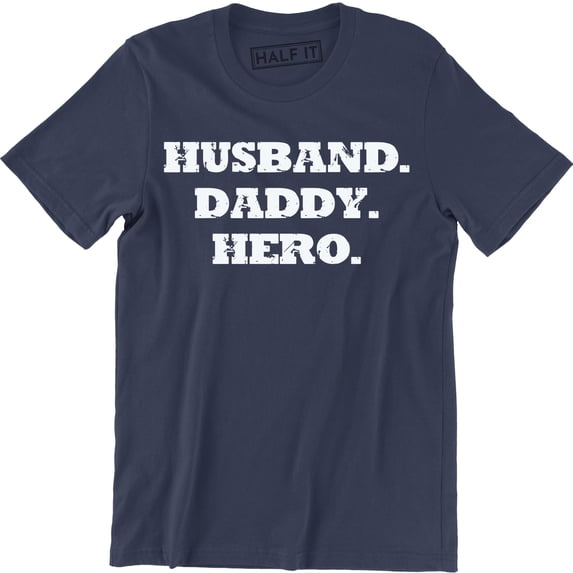 Daddy Husband Hero Sayings Super Hero protector Heart Love Gifts for Dad T-Shirt