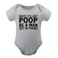 thumbnail image 1 of Daddy, It's Just Poop - Baby Clothes - Funny Newborn Bodysuit Outfits for Boys And Girls Gray-style-1 6months, 1 of 7